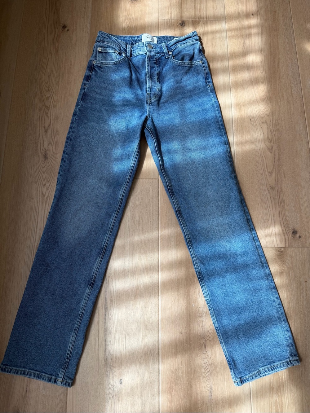 Rails Straight-Leg Jeans in Medium Blue Wash